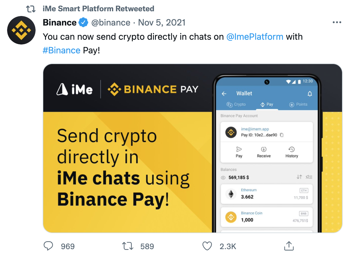 BinancePay为什么选iMe？